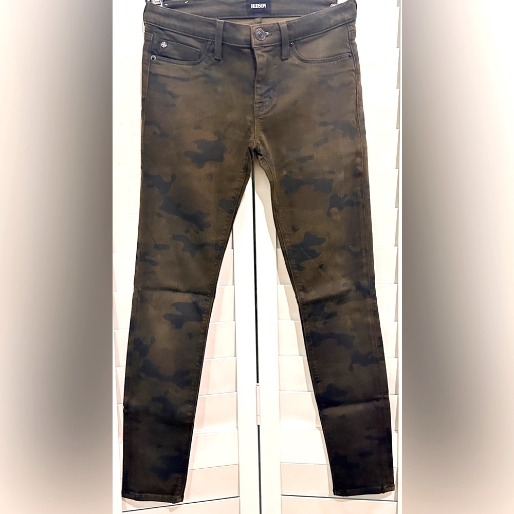 HUDSON Jeans Women's Nico Mid Rise Super Skinny Incognito Camo